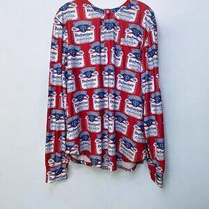 Shinesty Shirt Budweiser Soft Pajama Top‎ Women Size Large